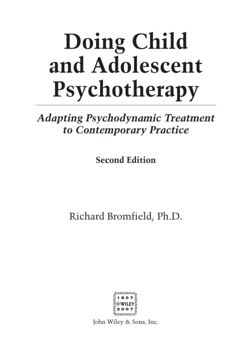 Cover image for book Doing Child and Adolescent Psychotherapy