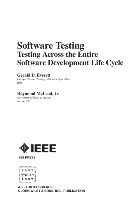 Cover image for book Software Testing