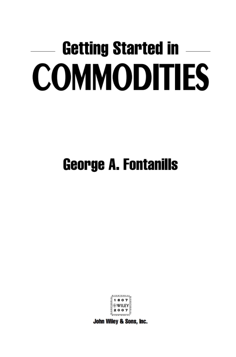 Cover image for book Getting Started in Commodities