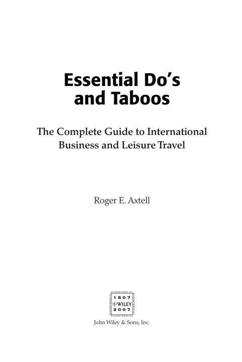 Cover image for book Essential Do's and Taboos