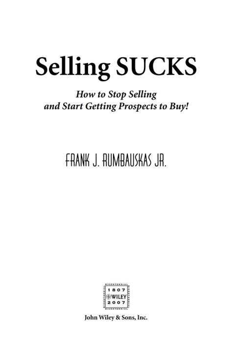 Cover image for book Selling Sucks