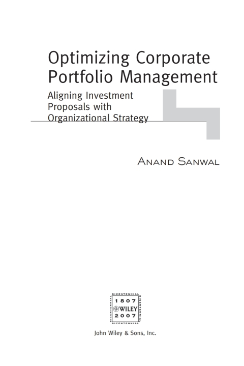 Cover image for book Optimizing Corporate Portfolio Management