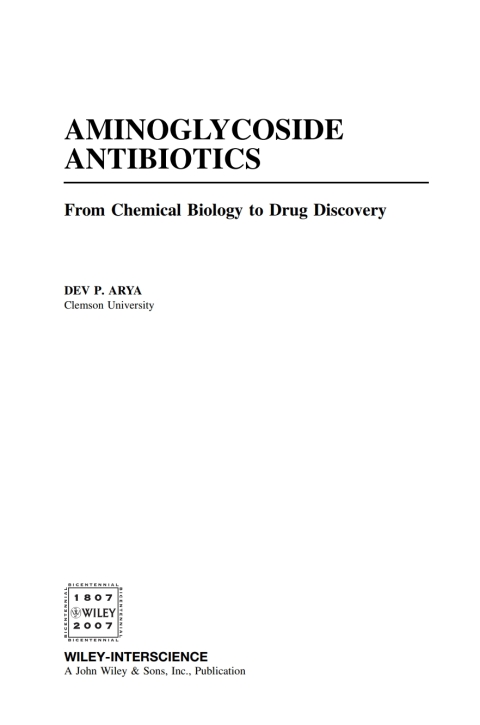 Cover image for book Aminoglycoside Antibiotics