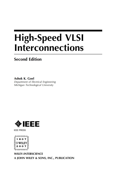 Cover image for book High-Speed VLSI Interconnections