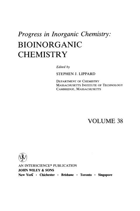 Cover image for book Bioinorganic Chemistry