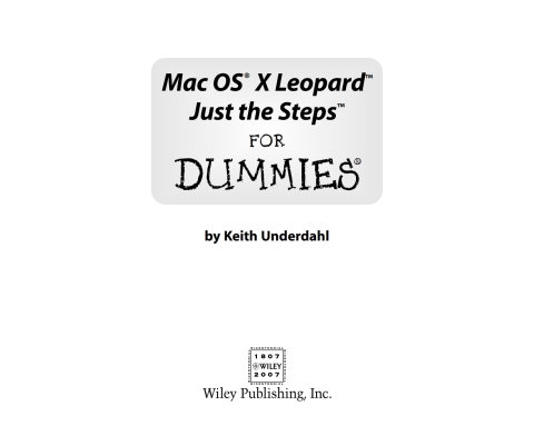 Cover image for book Mac OS X Leopard Just the Steps For Dummies