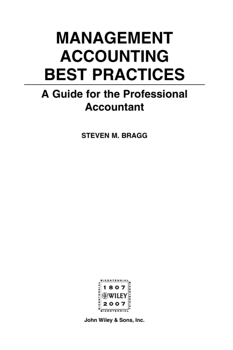 Cover image for book Management Accounting Best Practices