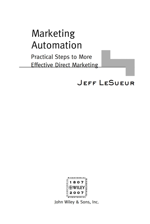 Cover image for book Marketing Automation