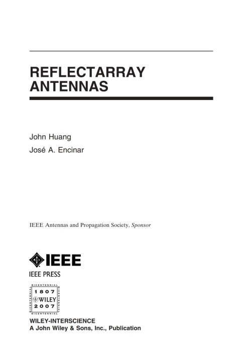 Cover image for book Reflectarray Antennas