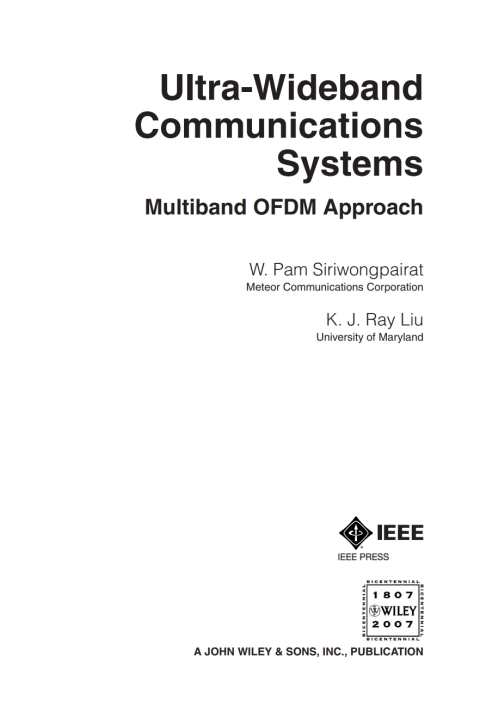 Cover image for book Ultra-Wideband Communications Systems