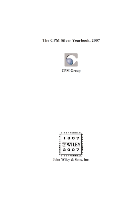 Cover image for book The CPM Silver Yearbook 2007
