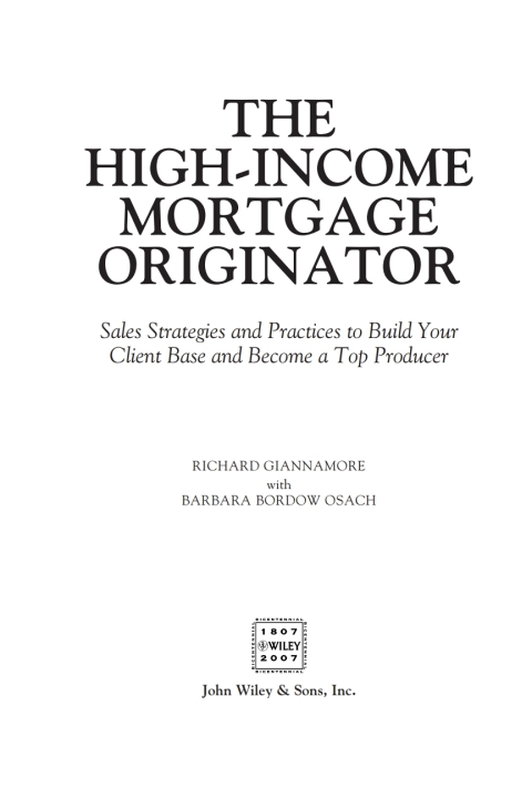 Cover image for book The High-Income Mortgage Originator