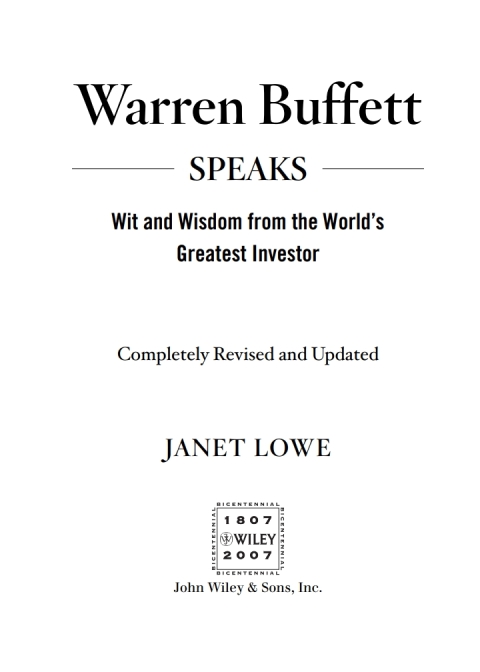 Warren Buffett Speaks 