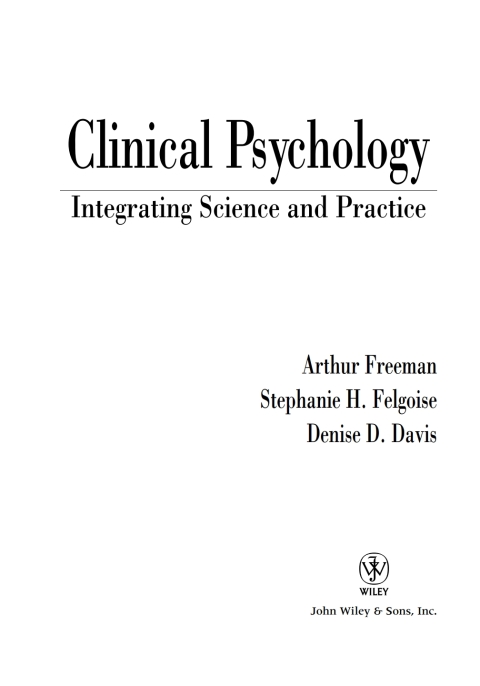 Clinical Psychology: Integrating Science and Practice 