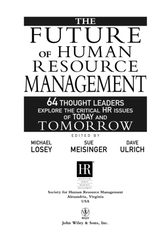 The Future of Human Resource Management