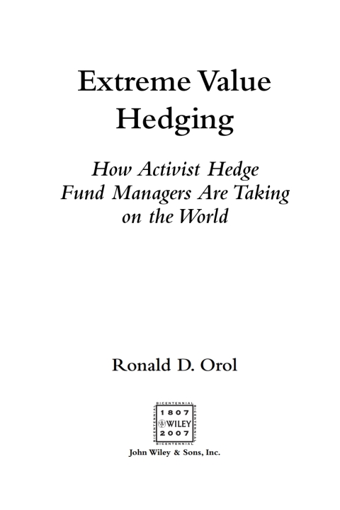 Cover image for book Extreme Value Hedging