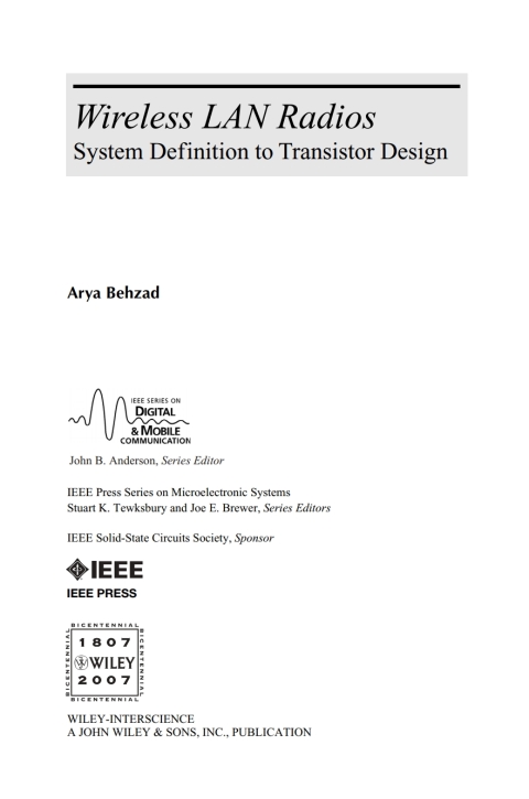 Cover image for book Wireless LAN Radios