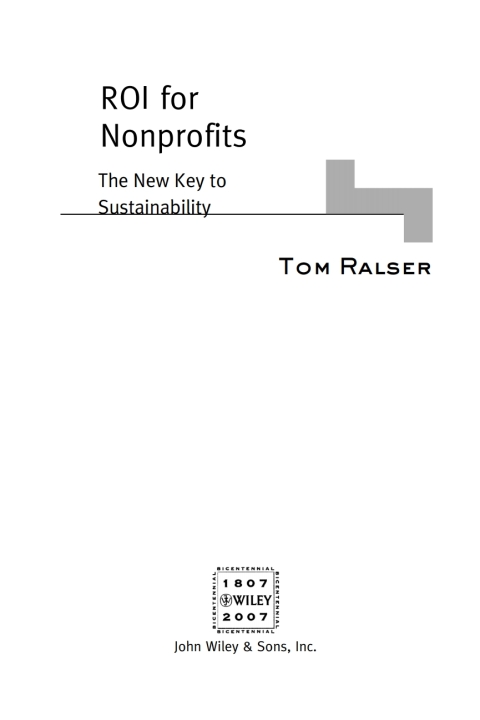Cover image for book ROI For Nonprofits