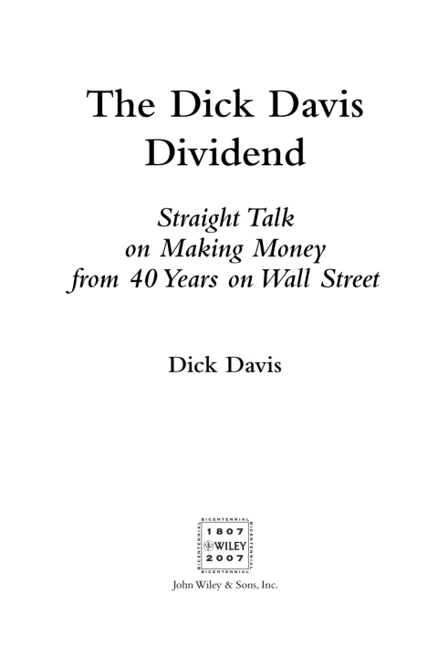 Cover image for book The Dick Davis Dividend