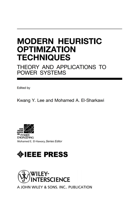Cover image for book Modern Heuristic Optimization Techniques