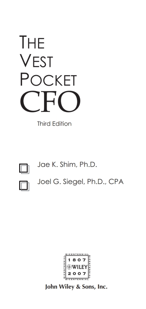 Cover image for book The Vest Pocket CFO