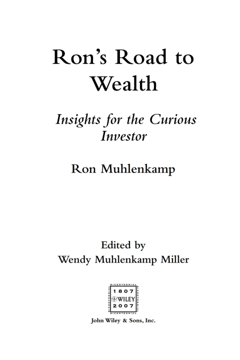 Cover image for book Ron's Road to Wealth