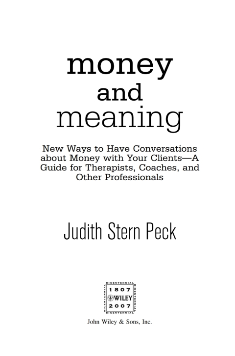 Cover image for book Money and Meaning, + URL
