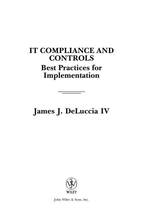 Cover image for book IT Compliance and Controls