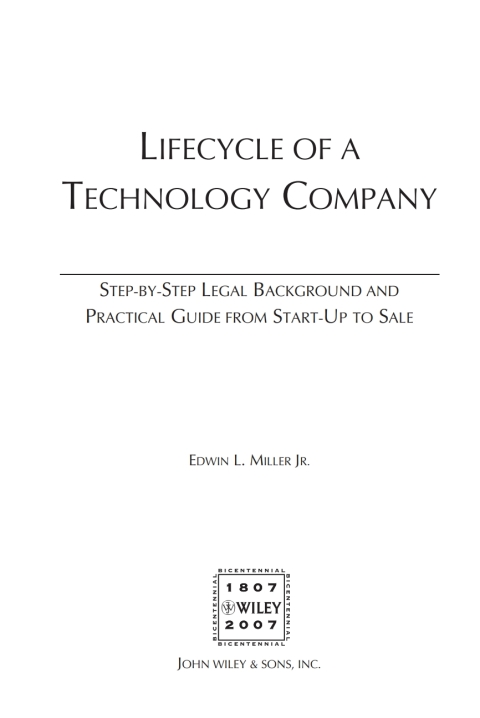 Lifecycle of a Technology Company 