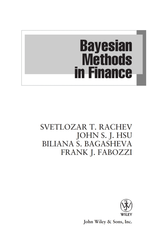 Bayesian Methods in Finance