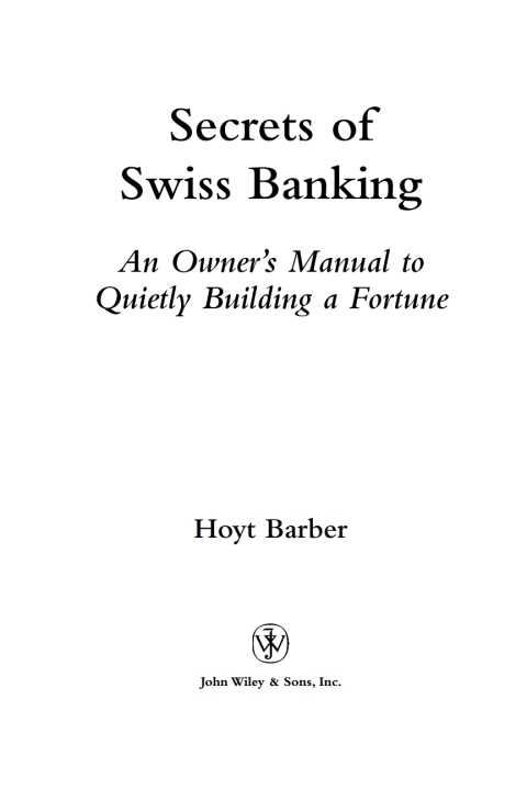 Cover image for book Secrets of Swiss Banking