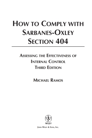 How to Comply with Sarbanes-Oxley Section 404
