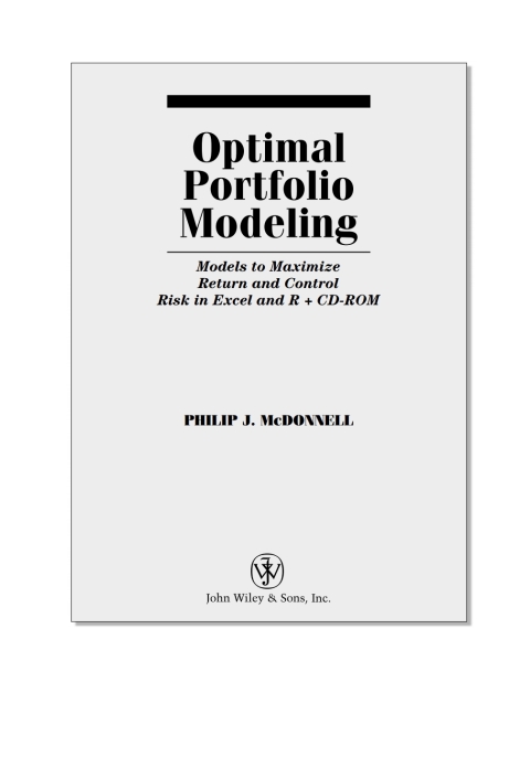 Cover image for book Optimal Portfolio Modeling