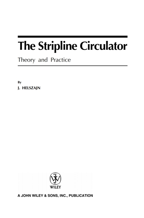 Cover image for book The Stripline Circulator