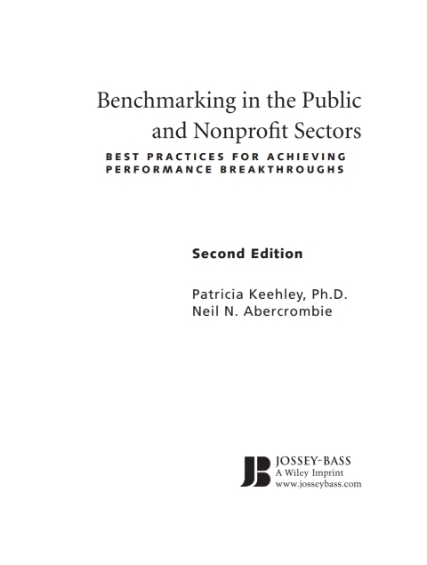 Cover image for book Benchmarking in the Public and Nonprofit Sectors