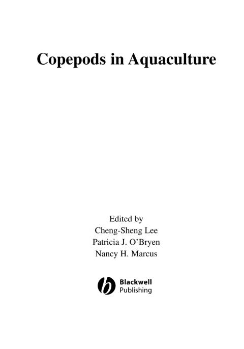 Cover image for book Copepods in Aquaculture