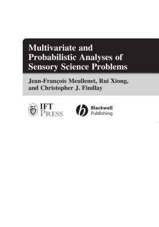 Multivariate and Probabilistic Analyses of Sensory Science Problems