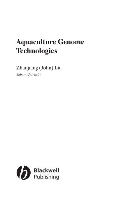 Cover image for book Aquaculture Genome Technologies
