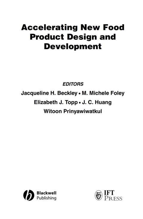 Cover image for book Accelerating New Food Product Design and Development