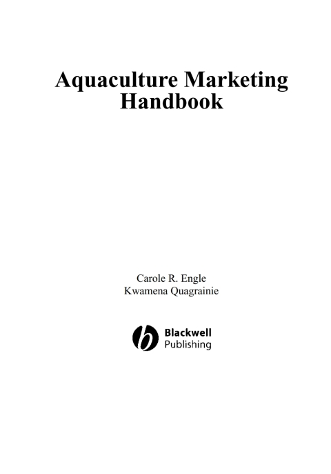 Cover image for book Aquaculture Marketing Handbook