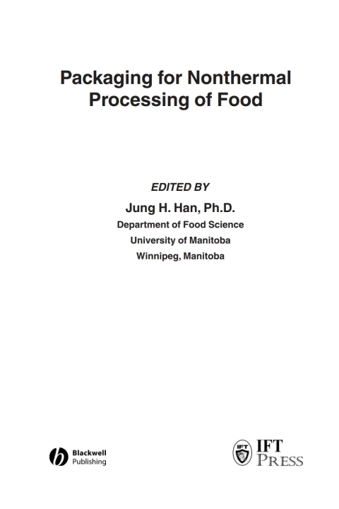 Cover image for book Packaging for Nonthermal Processing of Food