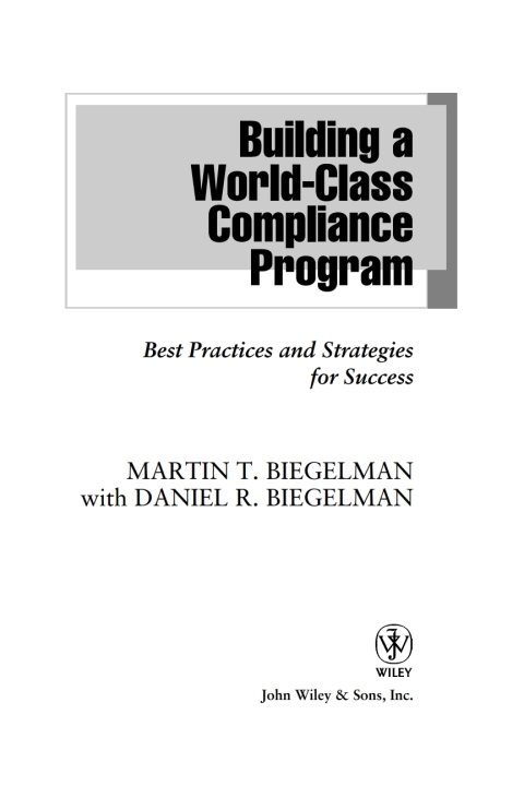 Cover image for book Building a World-Class Compliance Program: Best Practices and Strategies for Success