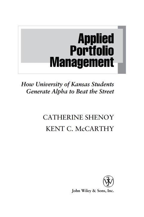 Cover image for book Applied Portfolio Management