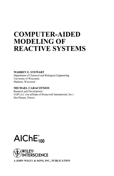 Computer-Aided Modeling of Reactive Systems 