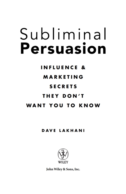 Cover image for book Subliminal Persuasion