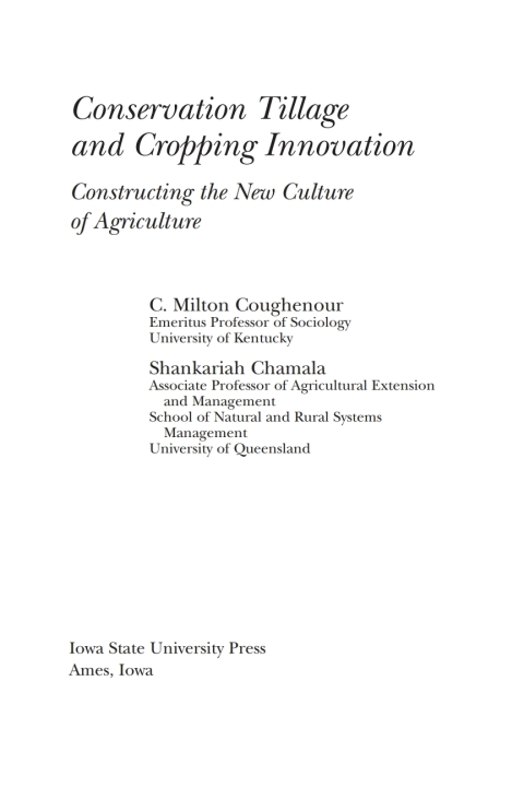 Cover image for book Conservation Tillage and Cropping Innovation: Constructing the New Culture of Agriculture