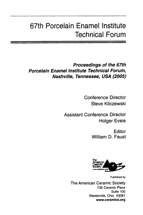 Cover image for book 67th Porcelain Enamel Institute Technical Forum
