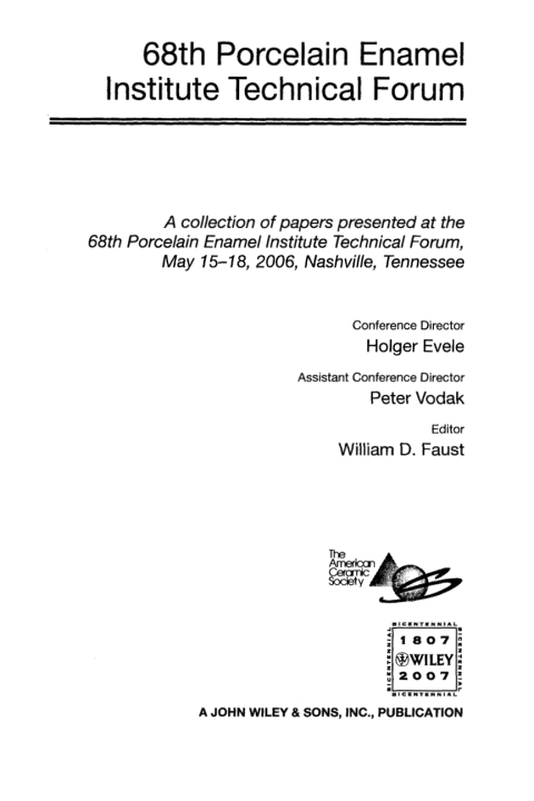 Cover image for book 68th Porcelain Enamel Institute Technical Forum