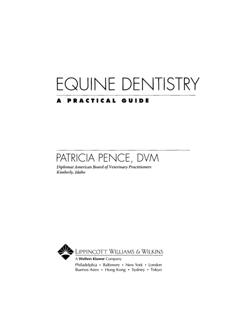 Cover image for book Equine Dentistry