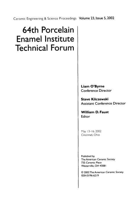Cover image for book 64th Porcelain Enamel Institute Technical Forum